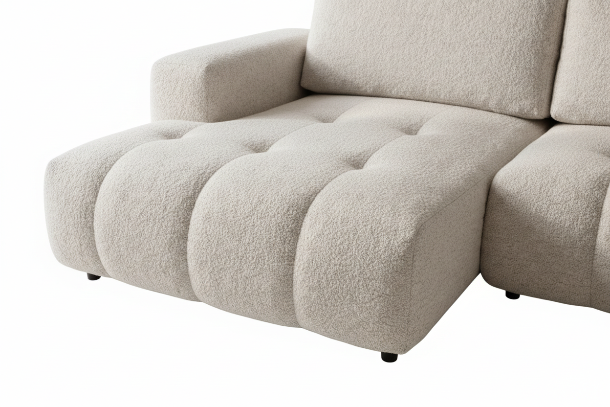 Canapé STELLA - Détail tissu bouclé